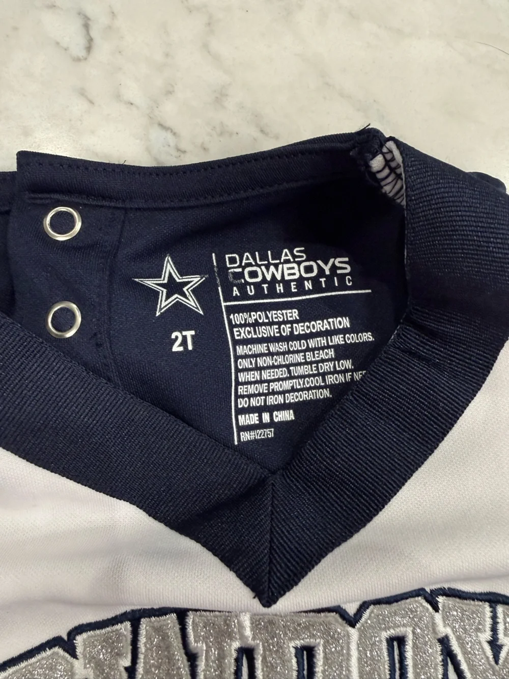 Dallas Cowboys Toddler Cheerleader Outfit 2T – Navy/White 2-Piece Set